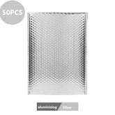 50pcs Bubble Envelope Sending Package Pouch Metal Gold Packaging Supplies Thicken Postage Bag Mailer Small Business Delivery