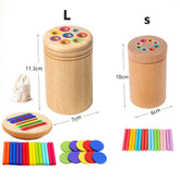 Montessori Wooden Toys Color Sorting Fine Motor Toys Shape Matching Sensory Toys Early Educational Puzzle Toys for Toddlers