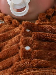 2Pcs Baby Boys Fall/Winter Long Sleeve 1-3Y fleece Solid Suit Warm Hoodie Cute Outdoor Wear Set