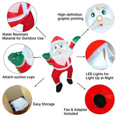 1M/3.3FT Christmas Decorations Inflatable Toy Dabbing Santa Claus Home Yard Xmas Ornaments Decor Christmas Outdoor Decor Toy