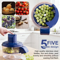 Electric Automatic Grape Peeler Machine for Home Use, Desktop Fruit Skin Peeler for Grapes Tomatoes, Easy to Clean & Save Time