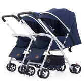 Portable Twin Baby Stroller Multifunctional Twin Baby Stroller Adjustable Backrest Detachable Two-way Baby Stroller Foldable