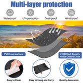 Waterproof Umbrella Cover UV Resistant Dustproof Durable Patio Outdoor Protective Canopy Garden Parasol Covers with Zipper Pole