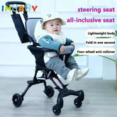 IMBABY Baby Stroller Portable Folding Travel Cart Suitable All Seasons With Two-Way Seat Safety For Newborns And Safety