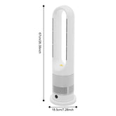 Cooling & Heating Bladeless Fan 220V W/ Timer Remote Control 8 Wind Speed Home Silent Air Conditioner Heater LED Display