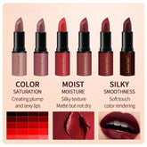 Velvet matte lipstick set, waterproof long-lasting non-stick cup nude lip gloss set 6PCS/set