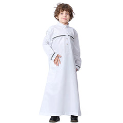 New Dubai Arab Muslim Kids Boys Clothes Abaya Caftan Robes Islamic Ramadan Clothing Oman Arabic Qatar Child Kaftans Costumes