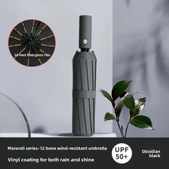 Umbrella Women's Rain and Weather Thickened Sunscreen UV Protection Automatic Parasol Folding Portable