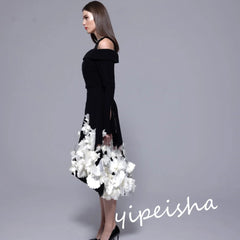 Customized Jiayigong Classic Modern Style Formal Evening Off The Shoulder A-line Appliquess Bespoke Occasion Dresses