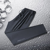 Summer Ice Silk Pants Men's Casual All-match Cool Quick-drying Sports Pants Jogger Male Outdoor Jogging Fitness Elastic Trousers