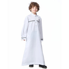 New Dubai Arab Muslim Kids Boys Clothes Abaya Caftan Robes Islamic Ramadan Clothing Oman Arabic Qatar Child Kaftans Costumes
