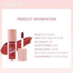 Jelly Mirror Liquid Lipstick Non-stick Cup Moisturizing Lip Gloss Long Lasting Sexy Water Glossy Lip Tint Makeup
