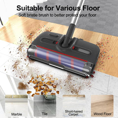 Wireless Mop Cleaner Electric Rotating Floor Sweeper Handheld Edge-cleaning Floor Cleaning Machine With LED Headlight