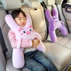 Car Seat Safety Neck Pillow for Kids – Cute Children’s Headrest & Lumbar Support Travel Cushion