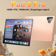 Global Version Pad 9 Pro Snapdragon 8gen2 Android 13 Tablet PC 16GB+1TB 5G Dual SIM WIFI GPS 4K HD Full Screen Tabletas
