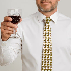 Creative 8cm Houndstooth Tie Narrow Soft Classic Tie Hand Tied Adjustable Men Necktie Unisex