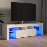 TV cabinet with LED lights White 140x36,5x40 cm