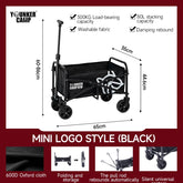 Outdoor camping mini cart, camping fashion item with simple design, anti pulley and adjustable pull rod, lightweight folding