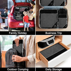6 Pieces Travel Organizer Set Lightweight Portable Clothes Storage Bags Compressed Packing Cubes for Luggage