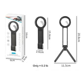 Aluminum Alloy Phone Tripod Carabiner-Mounted For iPhone Portable Dual-sided Magnetic Tripod Desk Phone Handle MagSafe Holder