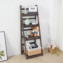 4 Tier Plant Stand Flower Display Stand Folding Wooden Ladder Storage Rack Book Shelves Indoor Outdoor
