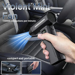 Electric Vacuum Cleaner Super Strong Wind Violent Mini Fan Dust Debris Removal Handheld for Car Portable Blow Computer Home Appl