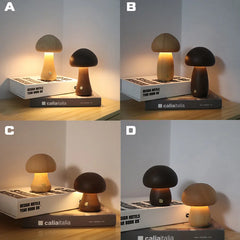 USB Rechargeable Wooden Table Night Lamp – Modern Design