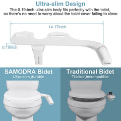 Right/Left Hand Toitet Bidet Sprayer Non-Electric Dual Nozzle Bidet Toilet Seat Hygienic Shower For Bathroom Accessories