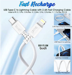 iPhone Fast Charger Type-C cable Sync 1M USB iPhone 8 X XS XR 11 12 13 14 Budi