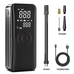 Rechargeable Air Pump Tire Inflator Portable Compressor Digital Cordless Car Tyre Inflator for Motocycle Bicycle Balls
