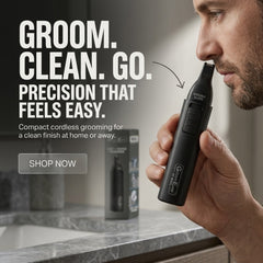 WAHL Groom Ease Ear + Nose Hair Trimmer Cordless Unisex Rinseable Blades