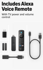 Amazon Fire TV Stick 4K Plus streaming device, supports Wi-Fi 6, Dolby Vision/Atmos, HDR10+