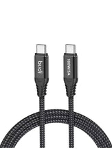 BUDI USB C TO C FAST RAPID CHARGING 100WPD BRAIDED CABLE 1 M ALUMINUM SHELL(FOR IPAD,MACBOOKS AND FAST SUPPORTED DEVICES)