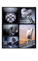 360° Rotatable Magnetic Phone Holder | Sticky Jelly Pad | Dashboard & Windshield