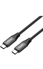 BUDI USB C TO C FAST RAPID CHARGING 100WPD BRAIDED CABLE 1 M ALUMINUM SHELL(FOR IPAD,MACBOOKS AND FAST SUPPORTED DEVICES)
