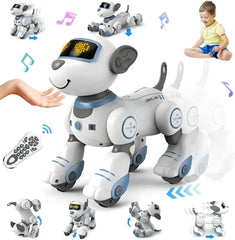 RC Robot Electronic Dog Toy Stunt Voice Command Puppy Programmable Touch-Sense Music Robot Dog Toy Christmas Gift for Kids