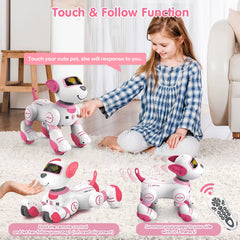 RC Robot Electronic Dog Toy Stunt Voice Command Puppy Programmable Touch-Sense Music Robot Dog Toy Christmas Gift for Kids
