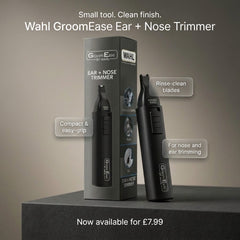 WAHL Groom Ease Ear + Nose Hair Trimmer Cordless Unisex Rinseable Blades