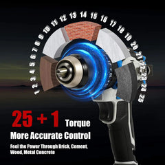 Brushless Cordless Drill Electric Screwdriver 3in1 Impact Drill With Light 2 Speeds 70Nm Power Tools For Makita 18V Battery