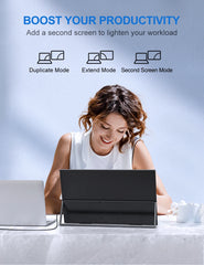 Computer Gaming Display Portable Monitor 120HZ IPS Laptop HDMI USB C External Screen With VESA Adjust Stand