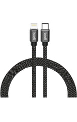 Budi 20W PD Fast Charge Braided Thunderbolt 1M or USB C to Lightning Connector Cable for fast charging with Aluminum Alloy Shell - 18W,20W, 30W,or 60W USB-C Power Adapter Adaptable for Apple devices