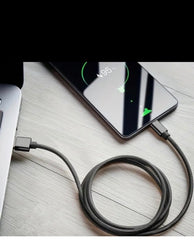 BUDI 1m/3ft USB-A to Lightning Charge/Sync Cable 2.4A Fast Charge Charging Durable Plug Electronic Cellphone Smartphone Charger Mobile