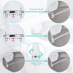 Toilet Bidet Ultra-Slim Bidet Toilet Seat Attachment With Brass Inlet Adjustable Water Pressure Bathroom Hygienic Shower