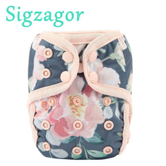 Newborn Baby Cloth Diaper Cover Nappy, Adjustable Waterproof PUL Double Gusset,4.4-10lbs, 2-5kg,40 Choices