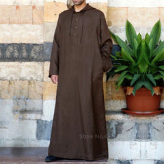 Islamic Clothing Men Muslim Thobe Ramadan Fashion Arabic Pakistan Saudi Arabia Abaya Dubai Hoodies Long Sleeve Clothes Kaftan