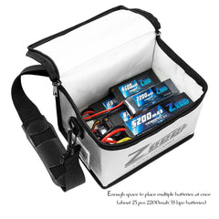 Zeee Lipo Battery Safe Bag 215*145*165mm Fireproof Explosionproof Bag RC Lipo Battery Fire Safe Guard Portable Storage Handbag