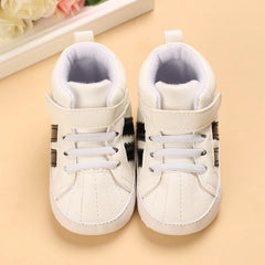 Boys And Girls Gentleman Shoes Soft Soled White Shoes Leisure Sports Shoes Newborn First Walk 0-18Months Bed Shoes