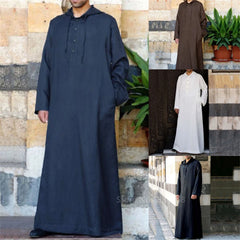 Islamic Clothing Men Muslim Thobe Ramadan Fashion Arabic Pakistan Saudi Arabia Abaya Dubai Hoodies Long Sleeve Clothes Kaftan