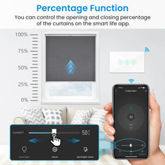 Tuya Smart Life Roller Shutter Electric Motors Touch Panel Percentage Progress Voice Control via Home Assistant Alexa