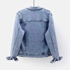 Ladies Denim Jacket 2025 Spring Autumn Fashion Long-Sleeve Women  Cowboy Outerwear Elegant Single-Breasted Female Jeans Coat